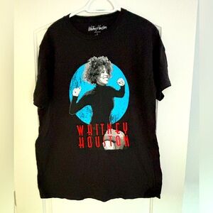 Officially Licensed Whitney Houston 2021 Black Cotton T-Shirt L